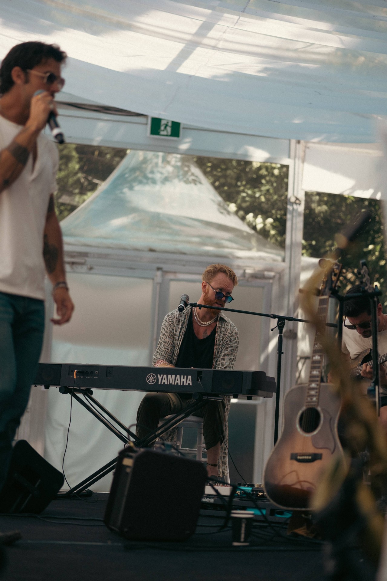 Keys, guitar and voice — the live band