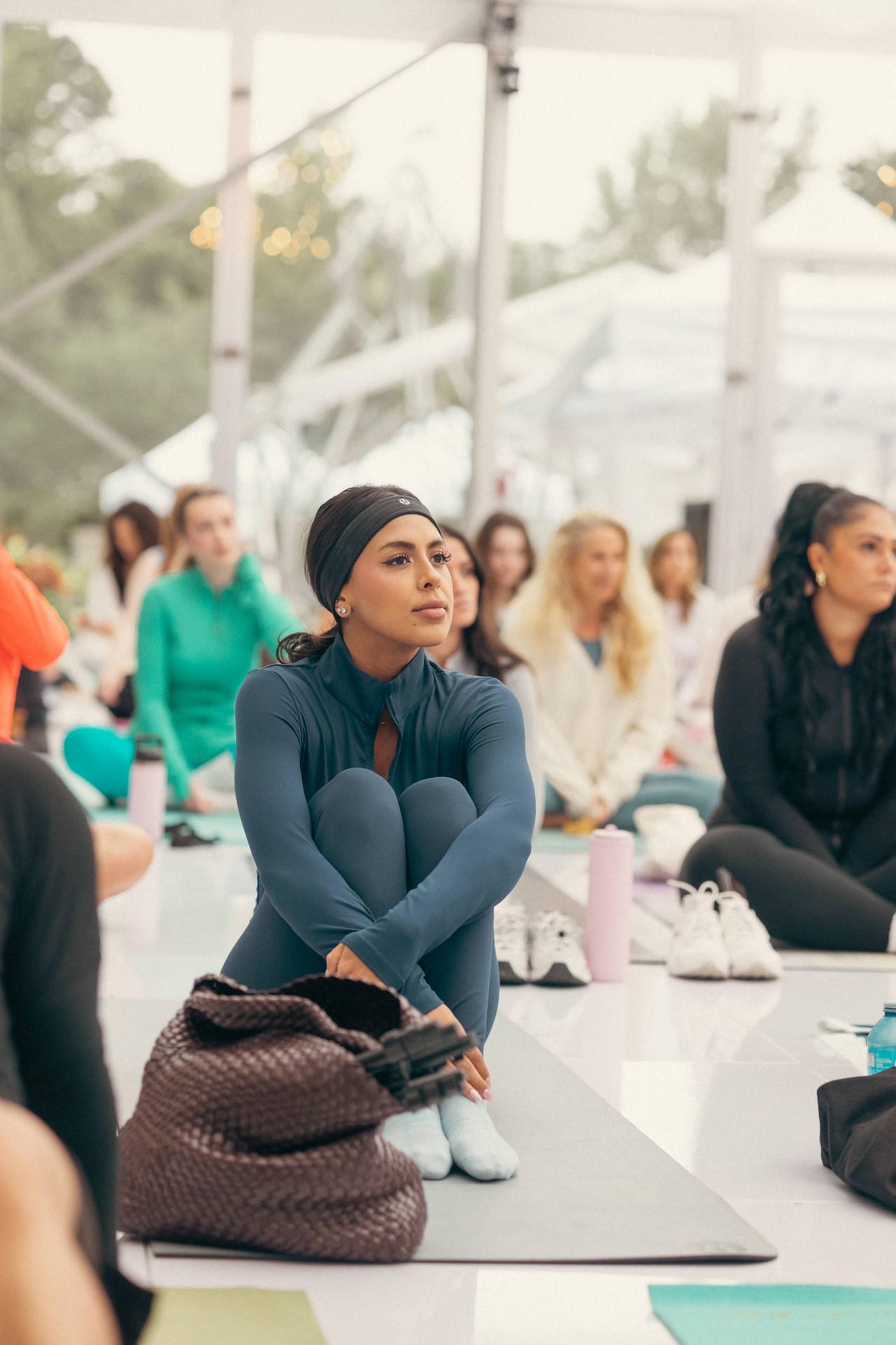 Attendee in meditation